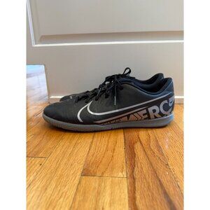 Nike Mercurial Vapor 13 Club IC Men's Indoor Black & Silver Soccer Shoes Sz 10.5